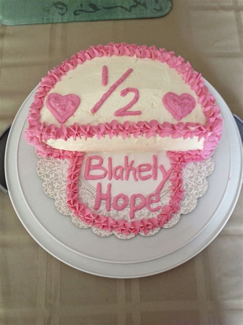6 Month Birthday Cake Life Is Better In Pink Blakelys Half Birthday Half Birthday