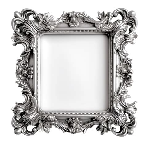 Silver Frame Ornate Realistic Clipart Ai Generated 24284355 Png