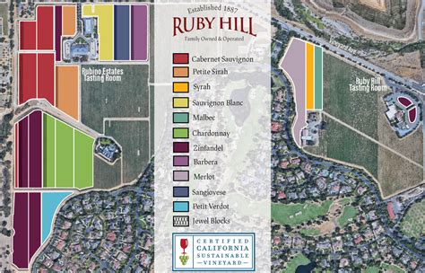 Ruby Hill Winery Blog Our Vineyard Map