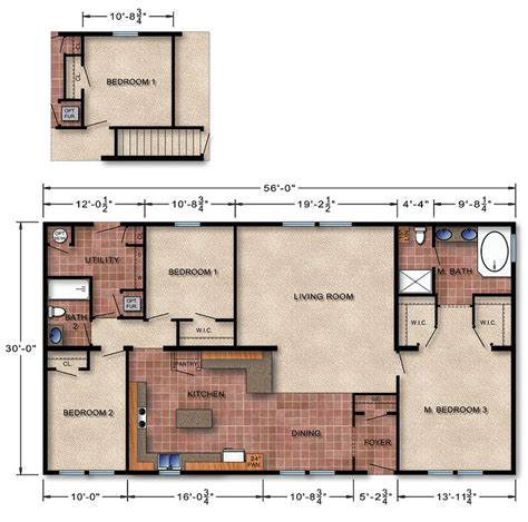 Michigan Ranch Modular Home Floor Plan 170 Modular Home Dealers