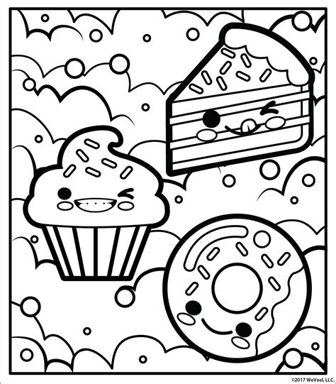 Coloring Pages Cute Girls Girl Printable Face Squinkies Print Kids