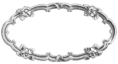 The Graphics Fairy Llc Vintage Clip Art Delicate Oval Frame Clip