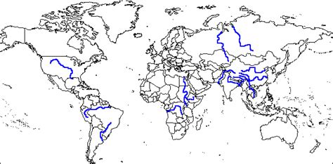 We are aware of the fact that a map is. Outline Map Major Rivers World