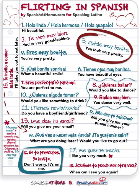 Flirting in Spanish: 18 Easy Spanish Phrases for Dating | Spanish phrases, How to speak spanish ...