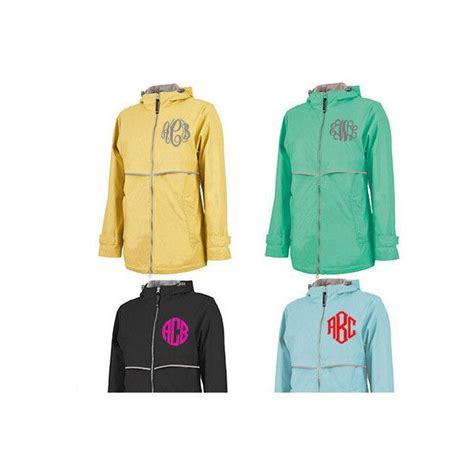Monogrammed Rain Coat Monogrammed Womens Rain Jacket Personalized