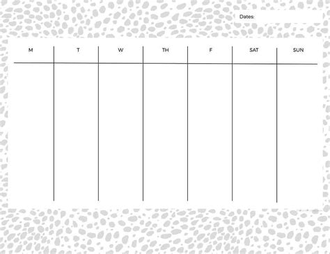 Printable Weekly Calendar Template Free Blank Pdf Tim S Printables