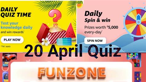 20 April 2023 Quiz Amazon Quiz Answer Today Guess And Win Quiz Today