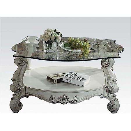 Amazon ACME Versailles Coffee Table Bone White Home Kitchen