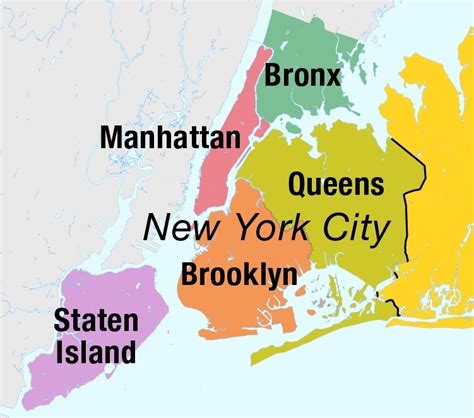Large Map Of New York City Boroughs