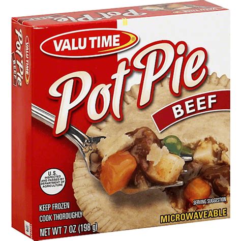Valu Time Pot Pie Beef Frozen Foods Superlo Foods