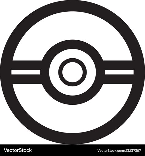 Pokemon Go Logo Pokeball Template Royalty Free Vector Image