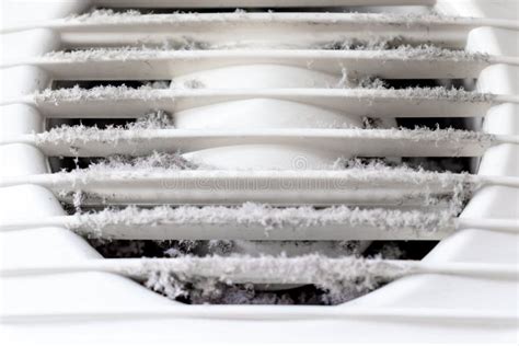 Extremely Dirty And Dusty White Plastic Ventilation Air Grille At Home