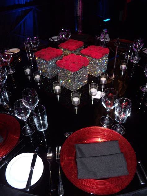 Image Result For Red And Black Centerpieces Gala
