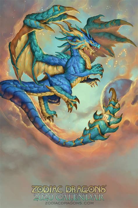Artstation 2020 Zodiac Dragons Calendar Scorpio
