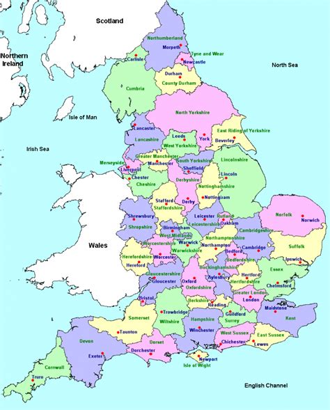 Utiliza el botón abajo para descargar o imprimir. Mapa de Inglaterra - Inglaterra.ws