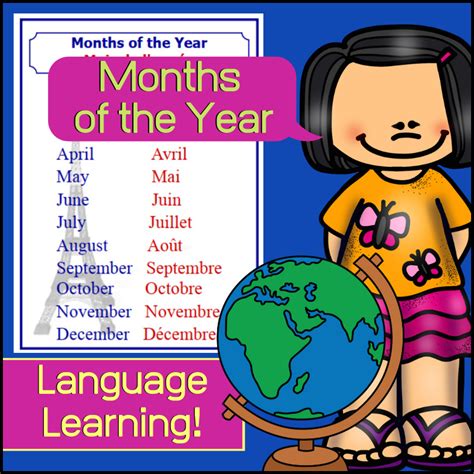 French Months Of The Year Poster My Teaching Library Chsh Teach Llc