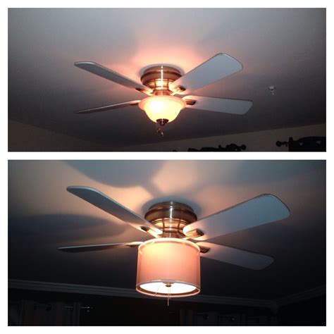 Ceiling Fan Shade Before And After With Drum Shade Disenos De Unas