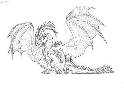 Sitting Dragon Linework By Bravebabysitter On Deviantart Sketches
