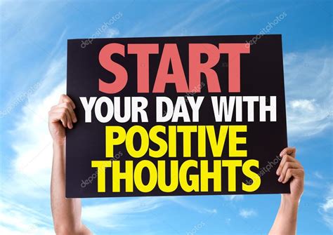 Start Your Day With Positive Thoughts Card Stock Photo By