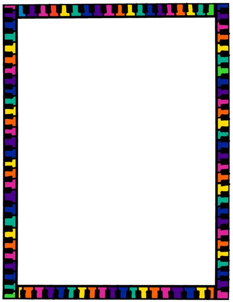 School Png Frame Page Borders Design Colorful Borders 9b4