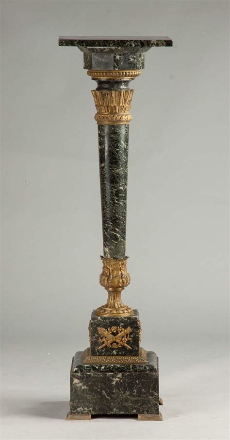 Green Marble Pedestal With Gilt Bronze Mounts Cottone Auctions