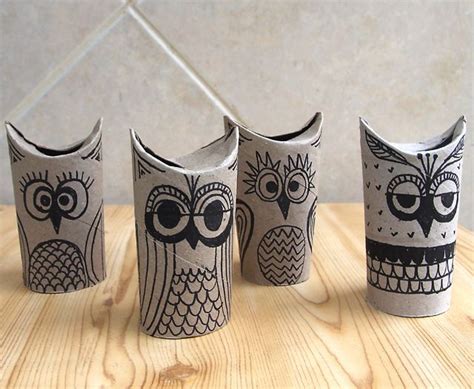 Toilet Paper Tube Owls Kids Crafts Owl Crafts Craft Projects Arts