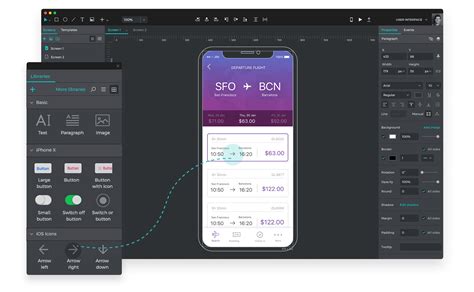 The app ui design should be good in the visual effect, and comfortable on color, that can greatly optimize despite this music app is made by prototyping tool but not the ui design tool. Free prototyping and wireframing tool to design mobile apps