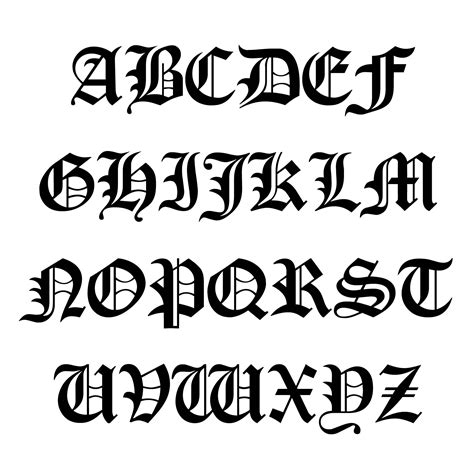 5 Best Images Of Printable Old English Alphabet A Z Gothic Old