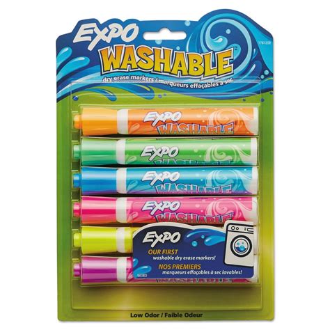 Expo Washable Dry Erase Marker Bullet Point Assorted 6 Set