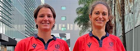Aurélie Groizeleau Et Dorianne Domenjo Arbitres De Rugby à Laffiche