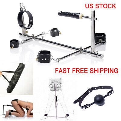 Stainless Steel Bondage Spreader Bar Open Mouth Gag Handcuffs Ankle