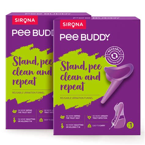 buy peebuddy stand and pee reusable portable urination funnel for women 2 units 2 s online at