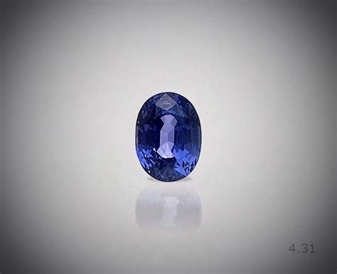 A Magnificent Deep Blue Natural Ceylonese Uneheated Blue Sapphire