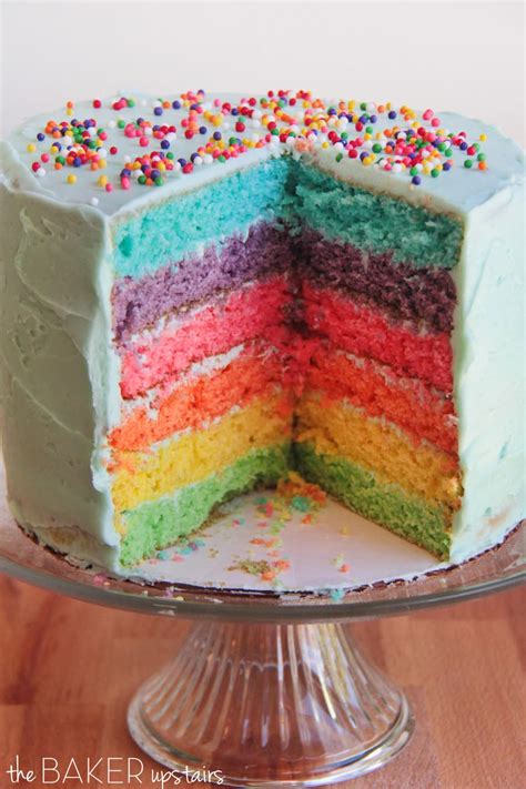 Six Layer Rainbow Cake The Baker Upstairs