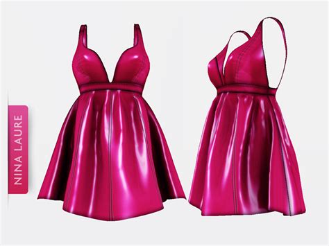 Second Life Marketplace Ninalaure Latex Dress Pink Maitreya