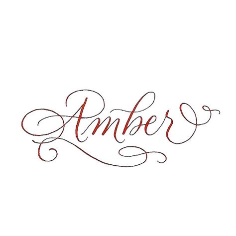 Amber Name Tattoo Design