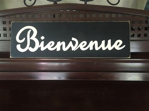 Online Store Bienvenue French Country Decor Sign Plaque Welcome Paris