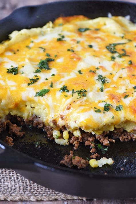 The bottom layer is a simple a mix of ground lamb and vegetables, simmered into a delicious savory sauce. Cheesy Sloppy Joe Shepherd's Pie Recipe | Adventures of Mel