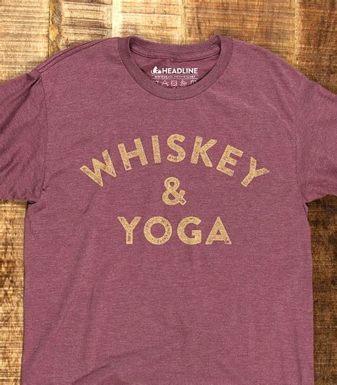 Whiskey And Yoga Mens Funny Drinking T Shirt Headline Shirts