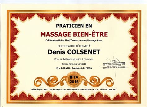 certificat de praticien en massage bien être sportif and magnétisme les massages du bien de soi