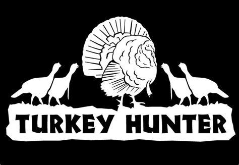 turkey hunter decal with turkeys hunting car truck window vinyl sticker graphic