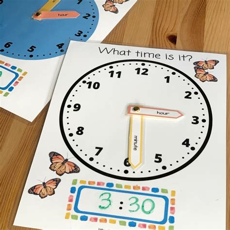 Printable Clock Learn To Tell Time Clock Printable Etsy