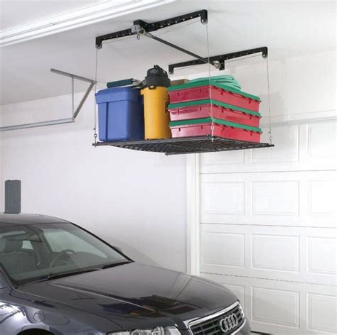 Diy Overhead Garage Storage Pulley System Garage Storge Lift