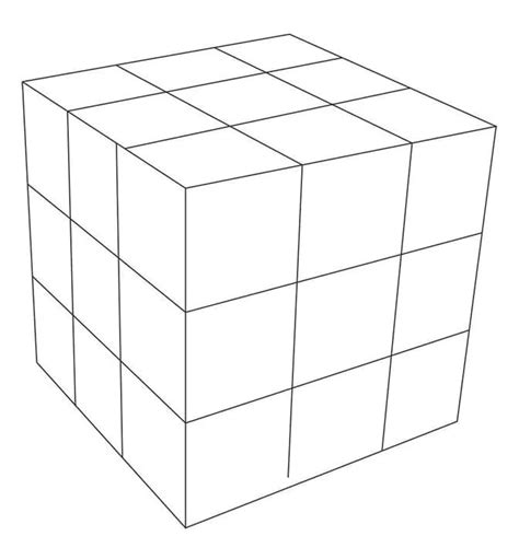 Very Easy Rubiks Cube Coloring Page Download Print Or Color Online