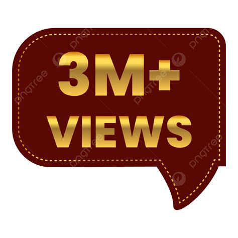 Million Vector Art Png 3 Million Views Logo Png Png Image 3 Million