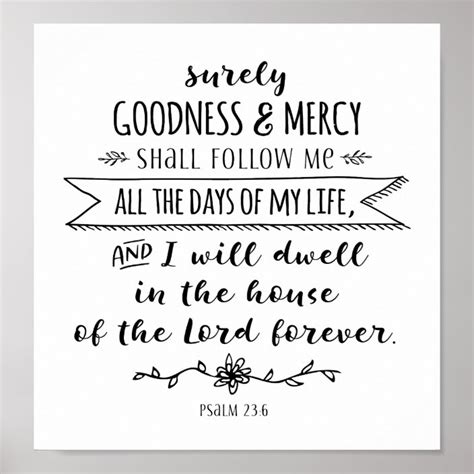 Surely Goodness And Mercy Shall Follow Me Print