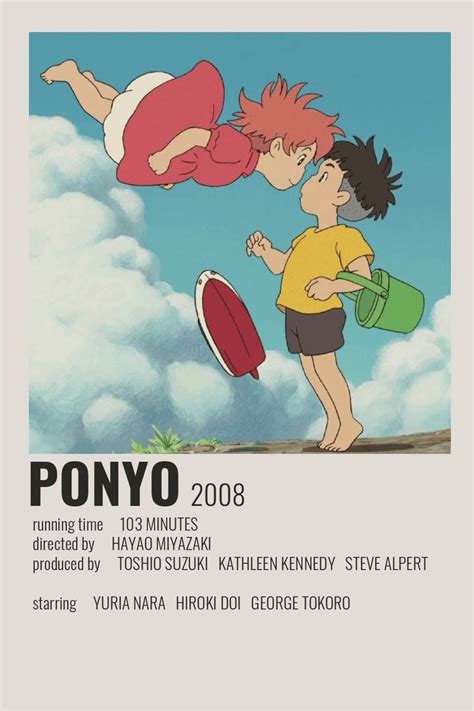 Ponyo Poster By Cindy Anime Posters Film Posters Minimalist