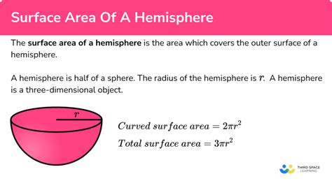 Surface Area Of A Hemisphere Gcse Maths Steps And Examples