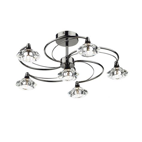 Explore our extensive range of low profile lights online today at victorian plumbing. Contemporary Semi Flush Ceiling Light in Black Chrome w ...