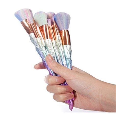 10pcs Professional Makeup Brush Set Thread Rainbow Handle Makeup